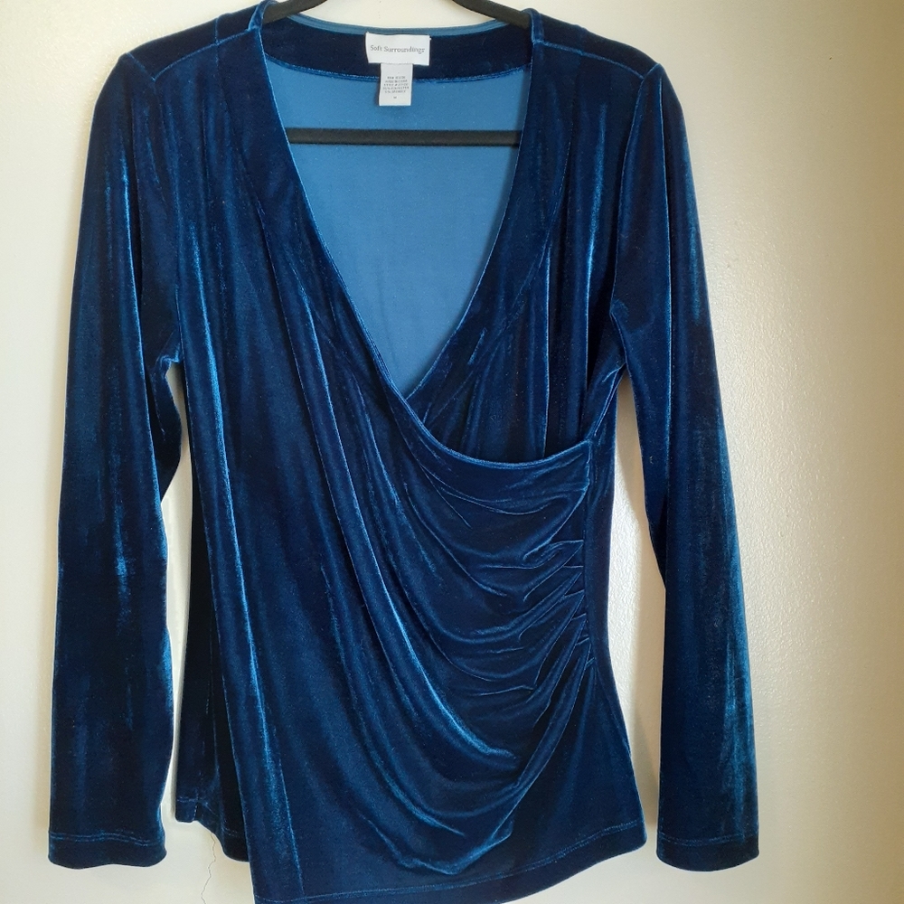 Soft surroundings velvet shirt